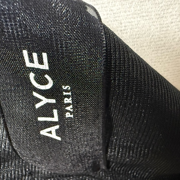 Alyce Paris Black Dress with Pink and Yellow Embroidery - Picture 2 of 10